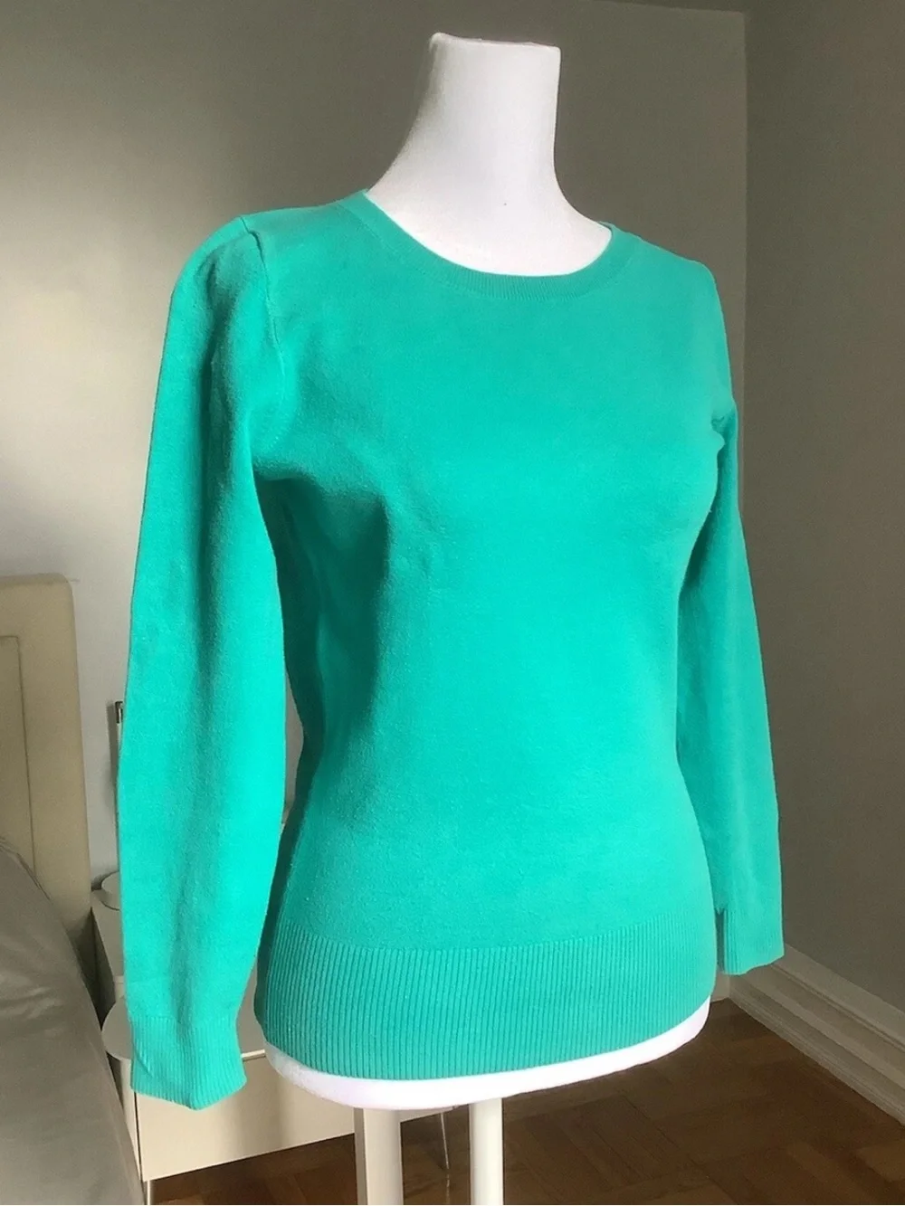 J. Crew Mint Green Cotton Blend Crewneck Sweater Size XL